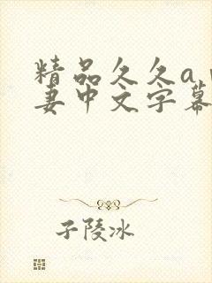 精品久久aⅴ人妻中文字幕封面