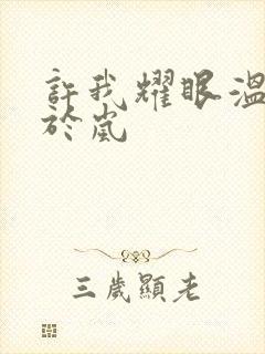 许我耀眼温峥嵘于岚