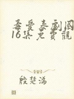 毒爱泰剧国语版16集免费观看封面