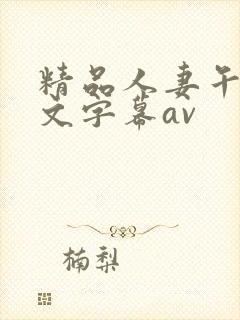 精品人妻午夜中文字幕av