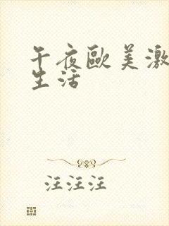 午夜欧美激情性生活