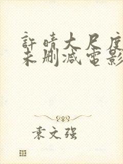 许晴大尺度做爰未删减电影封面