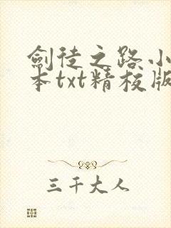 剑徒之路小说全本txt精校版