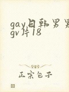 gay日韩男男gv片18