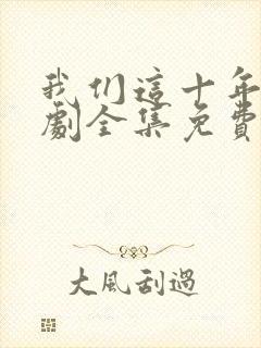 我们这十年电视剧全集免费观看完整版