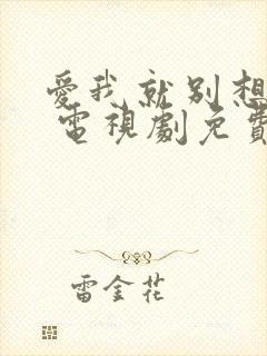 爱我就别想太多 电视剧免费观看40集