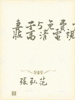 妻子5免费完整版高清电视剧