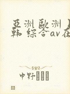 亚洲 欧洲 日韩 综合av在线封面