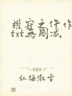 权宠之仵作医妃txt无删减封面