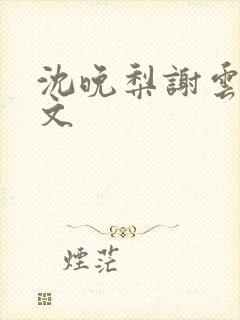 沈晚梨谢云迟全文