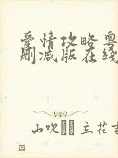 爱情攻略粤语无删减版在线观看