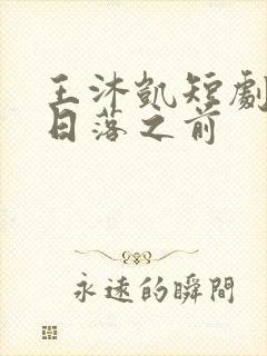 王沐凯短剧爱在日落之前