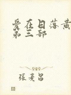 爱在日落黄昏时第三部封面