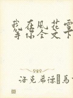 我在风花雪月里等你全文下载txt封面