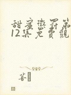 甜蜜惩罚第一季12集免费观看完整版