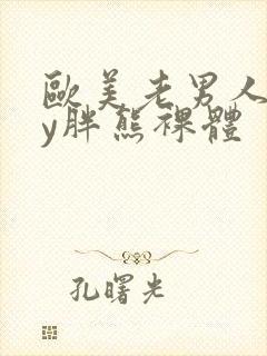 欧美老男人gay胖熊裸体封面