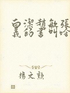 白洁赵敏张倩高义的书叫啥名