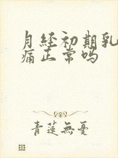 月经初期乳房胀痛正常吗封面