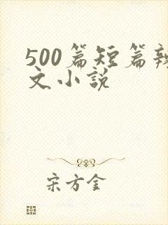 500篇短篇辣文小说封面