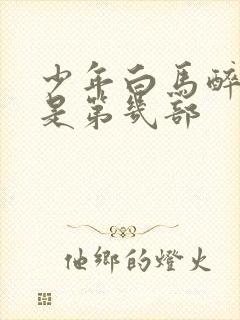 少年白马醉春风是第几部