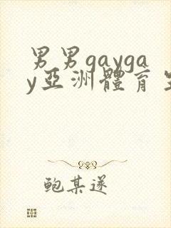 男男gaygay亚洲体育生