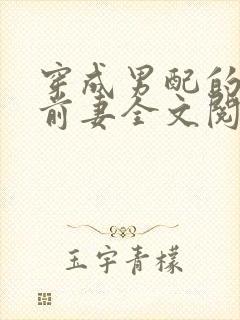 穿成男配的炮灰前妻全文阅读