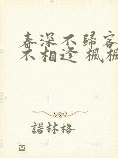 春深不归客清梦不相逢 枫枫