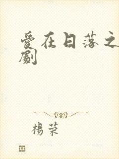 爱在日落之前短剧