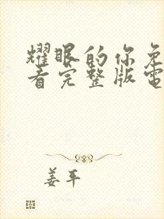 耀眼的你免费观看完整版电视剧全集