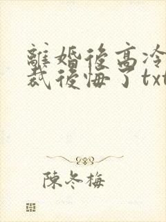 离婚后高冷女总裁后悔了txt