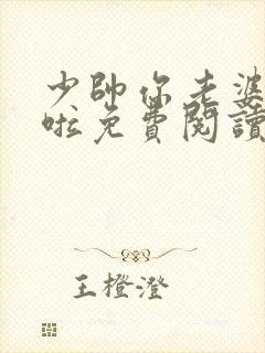 少帅你老婆又跑啦免费阅读