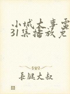 小城大事电视剧31集播放免费观看