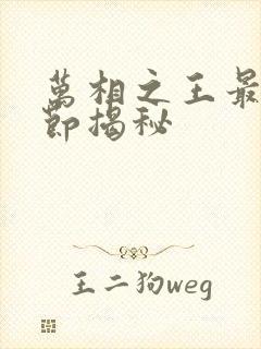 万相之王最新章节揭秘