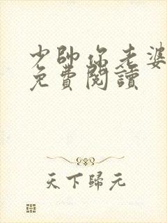 少帅你老婆跑了免费阅读