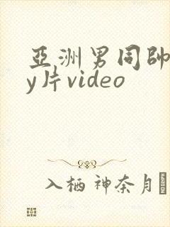 亚洲男同帅gay片video