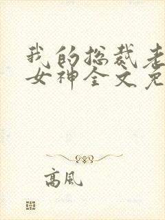 我的总裁老婆是女神全文免费阅读