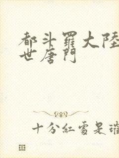 都斗罗大陆2绝世唐门封面