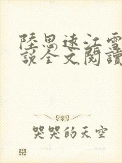 陆思远江雪鸢小说全文阅读封面