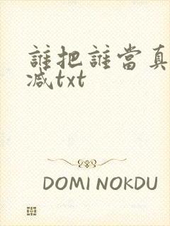 谁把谁当真无删减txt