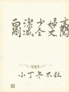 白洁少妇高义无删减全文阅读