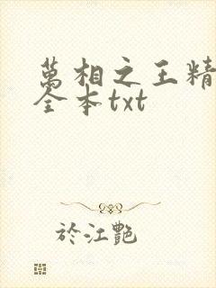 万相之王精校版全本txt