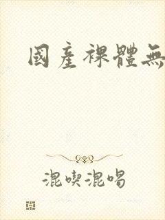 国产裸体无遮挡封面