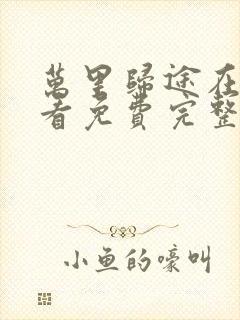 万里归途在线观看免费完整版国语