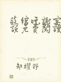 苏绾晚谢宴宁小说免费阅读无弹窗