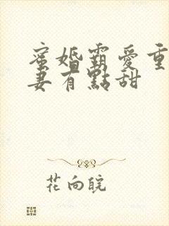 蜜婚霸爱重生娇妻有点甜封面