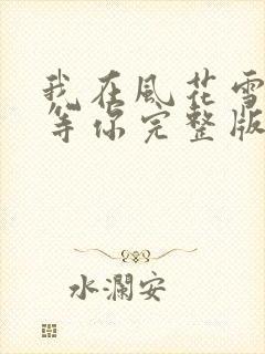我在风花雪月里等你完整版免费阅读