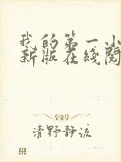 我的第一小说最新版在线阅读全文封面