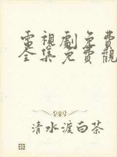 电视剧免费观看全集免费观看