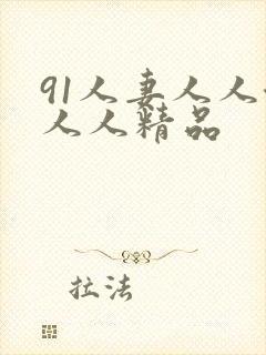 91人妻人人澡人人精品封面
