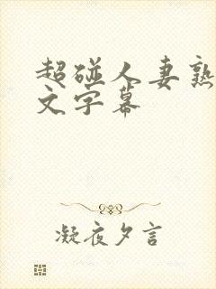 超碰人妻熟女中文字幕